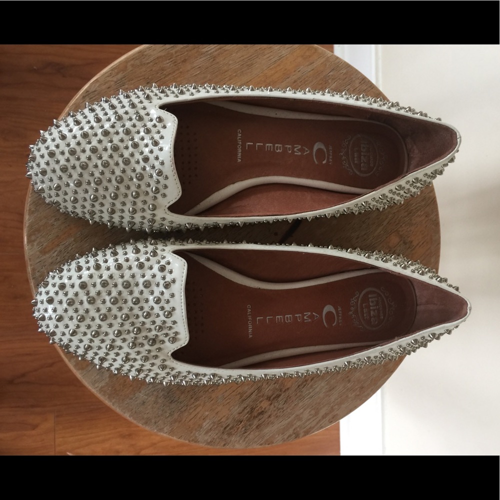 Jeffrey Campbell Martini White Studded Loafer